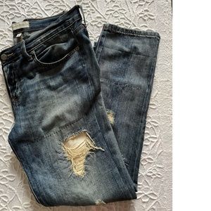 HENRY & BELLE PATCHWORK BOYFRIEND JEANS